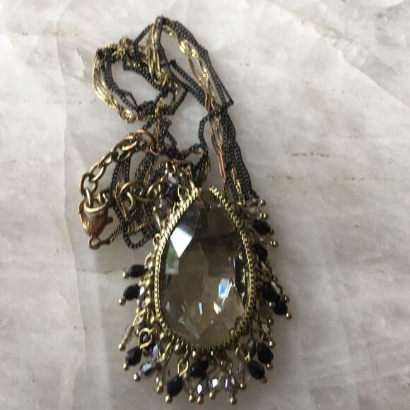 BEAUTIFUL PENDANT Fringed Necklace!! - Picture 1 of 10